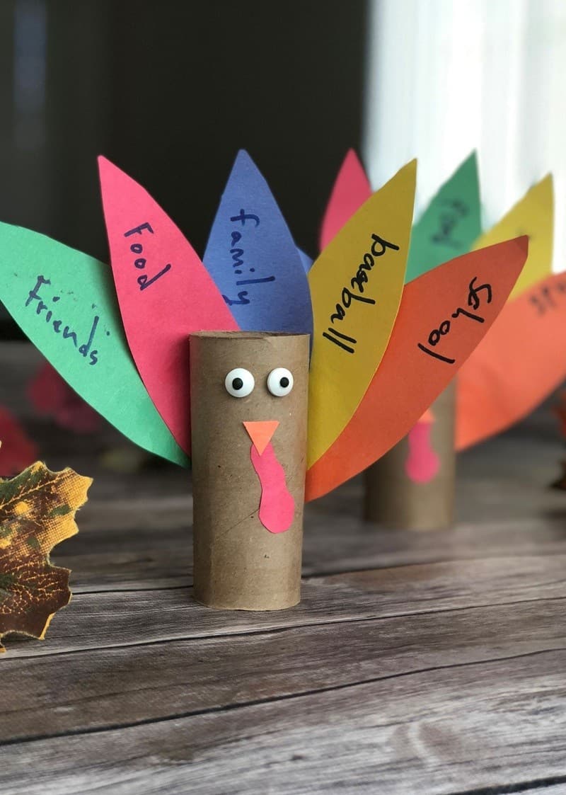 Thankful turkey craft for kids