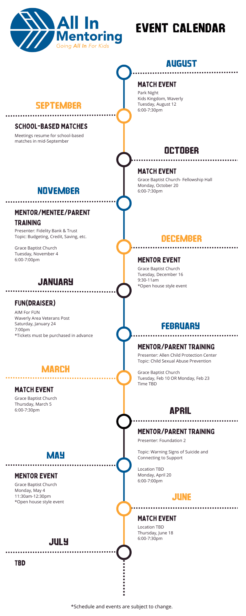25 26 Event Calendar
