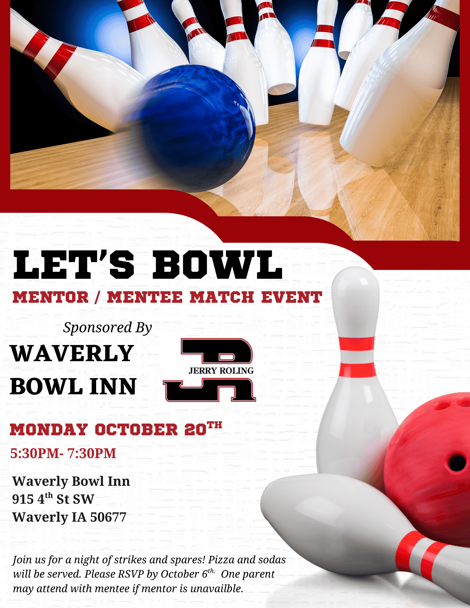 AIM Match Bowling Night Flyer