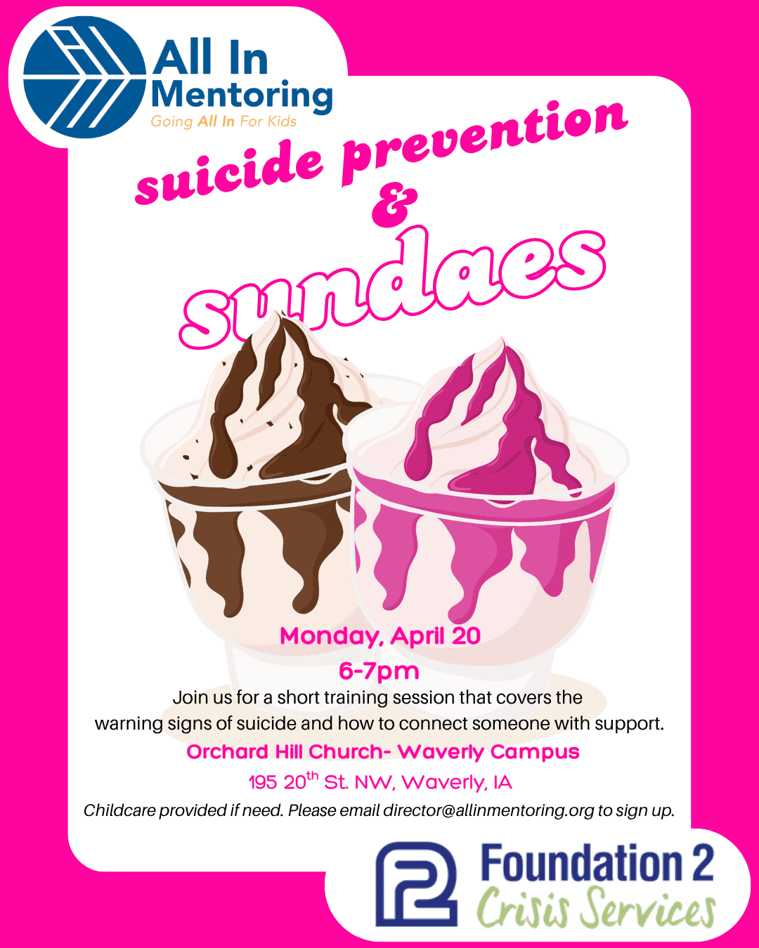 Suicide Prevention and Sundaes Flyer