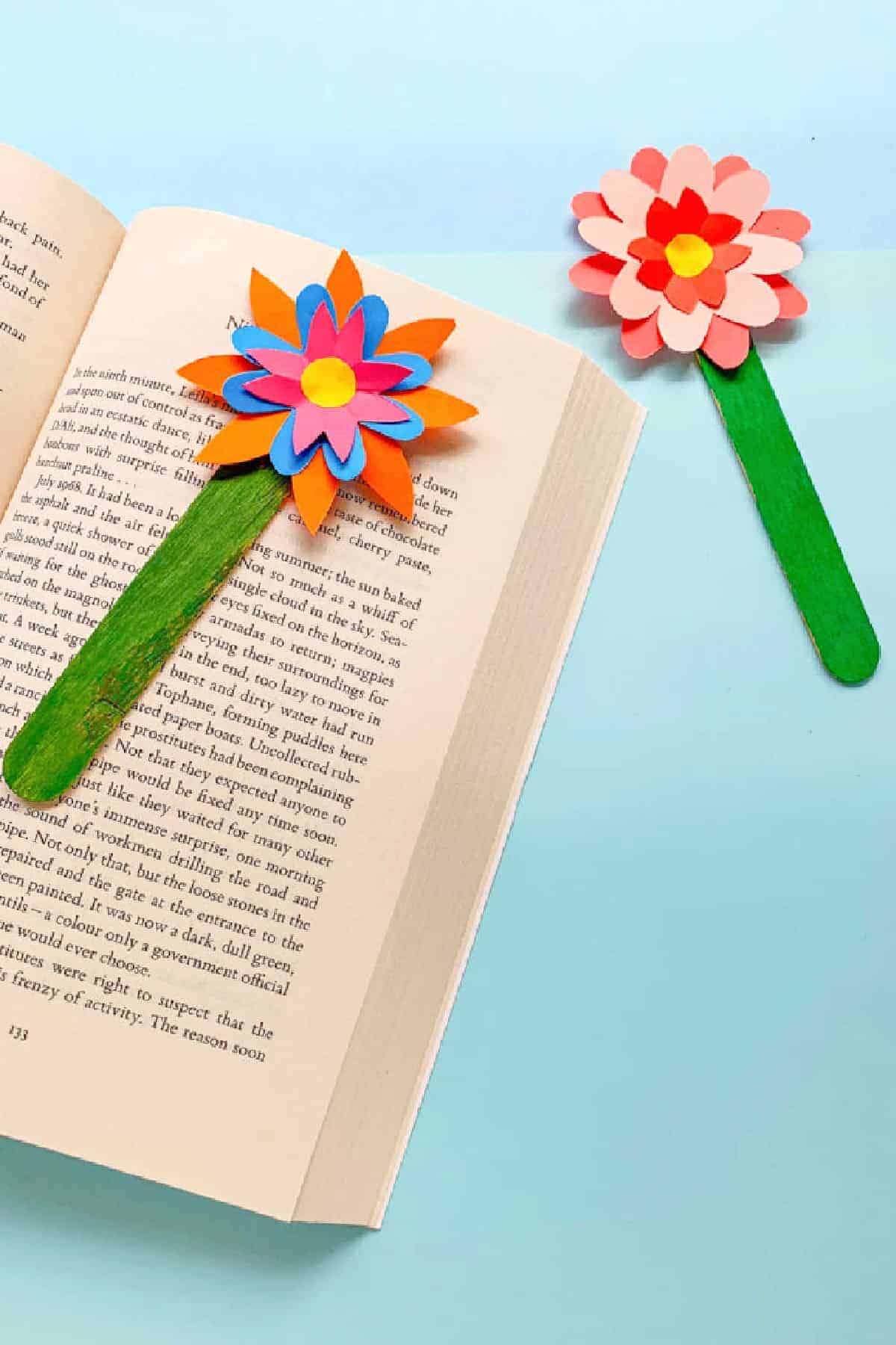 paper flower bookmark 1