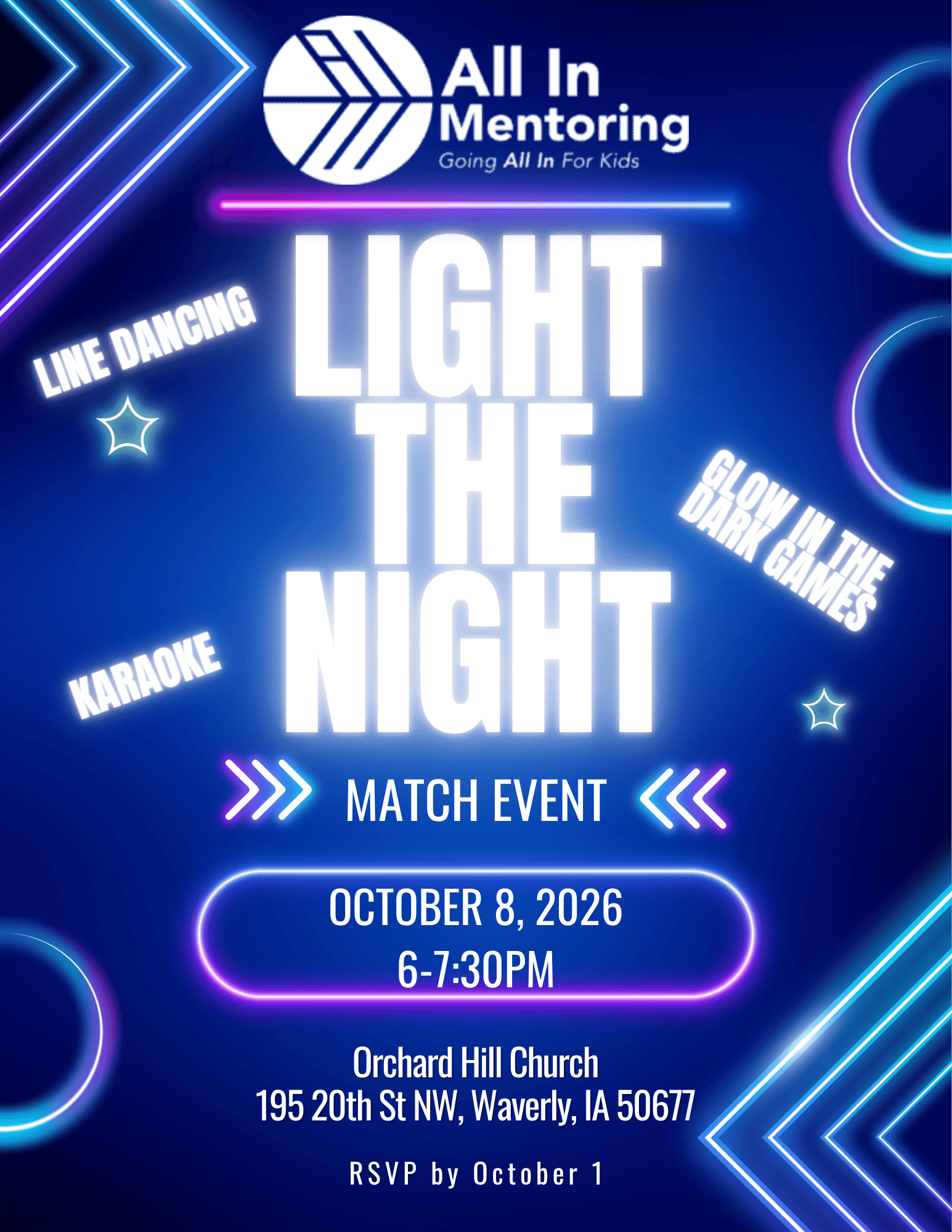 Light the Night Event Flyer Oct. 8